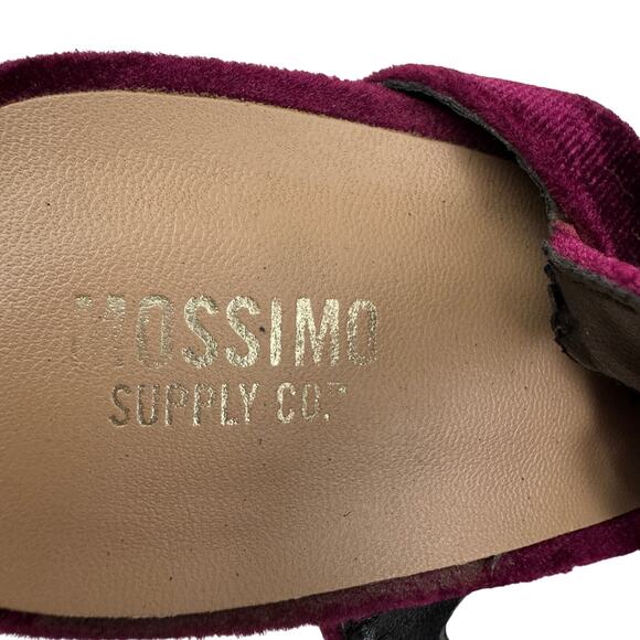 Mossimo Vintage Velvet  Strappy Goth Platform Block Heels Women's Size 8 - Picture 7 of 9